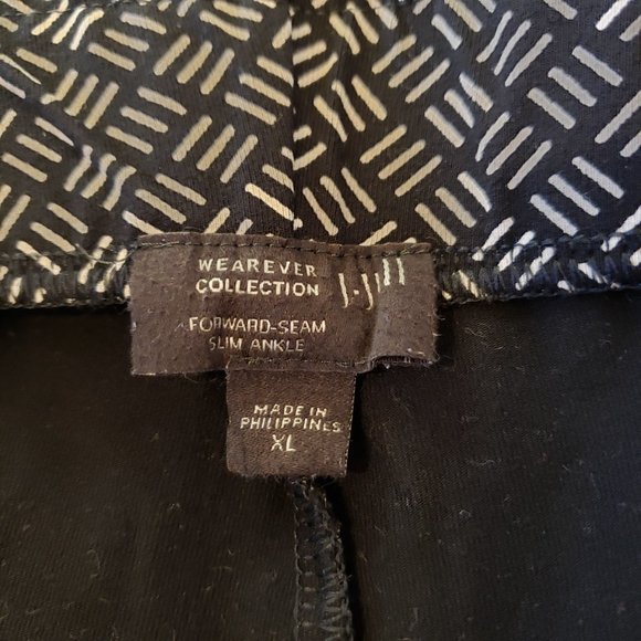 J. Jill Wearever Forward Seam Slim Ankle Pant Black and White size XL - Picture 5 of 8